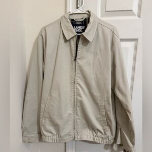 Lands’ End Men’s Lined Jacket Size M (38–40) – Khaki/Beige